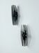 Pair of Veca wall sconces, black Murano glass, Italy, 1970s