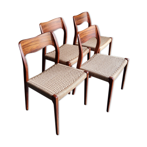 4 chaises en palissandre