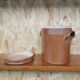 Glazed stoneware pot