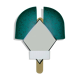 Contemporary Italian Green "Bonnet" Mirror Designed by Elena Salmistraro