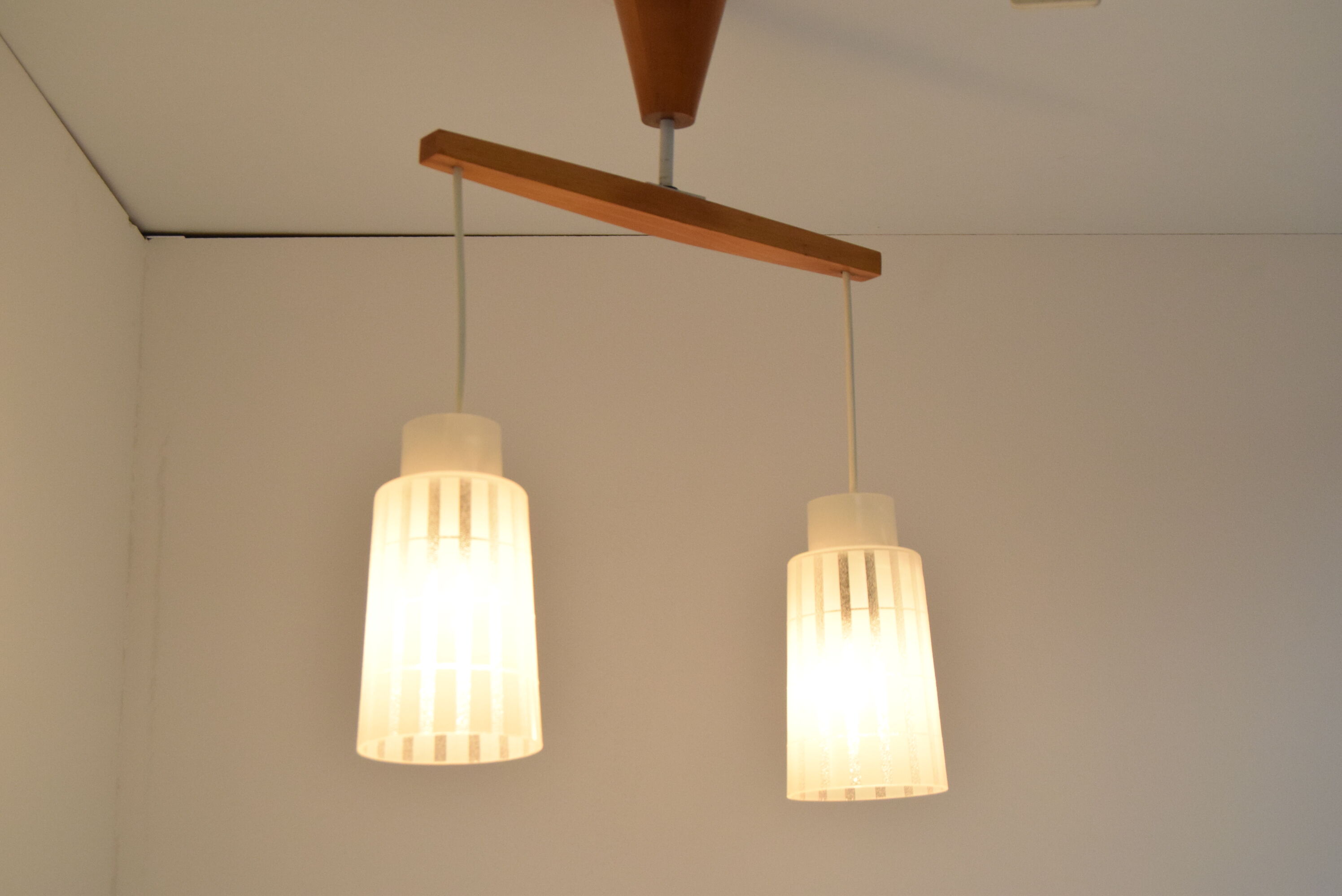 Mid-century Chandelier by Drevo Humpolec,1970's.