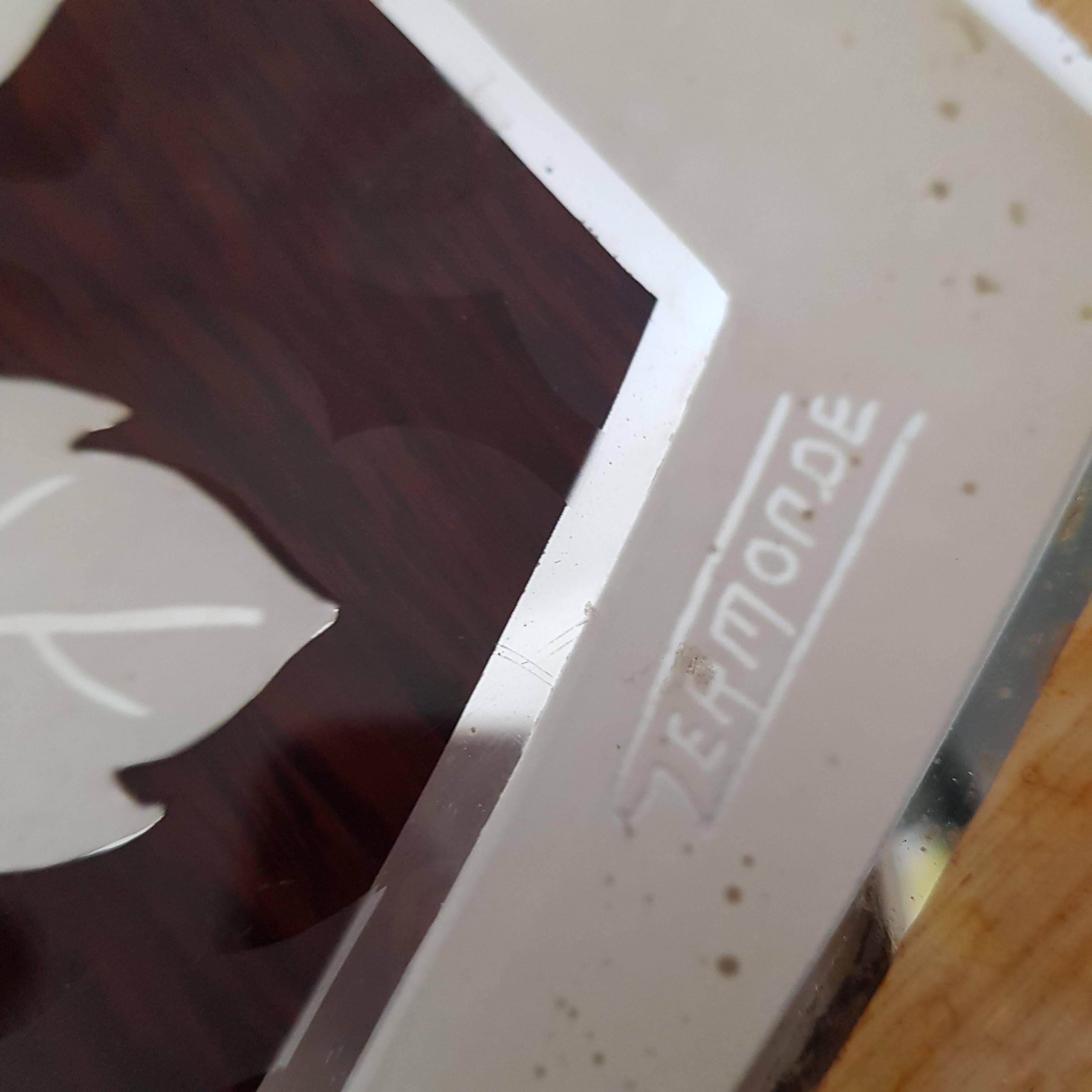 Wooden tray Art Deco mirror tray signed Germonde