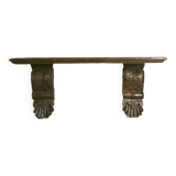 Brutalist mahogany shelf