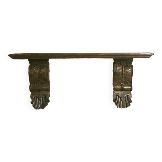 Brutalist mahogany shelf