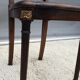Chair canned 1900 marquetry and bronze louis XVI style