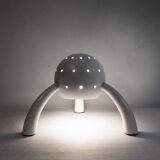 Vintage Space Age table lamp in metal, Italy, 1950s.