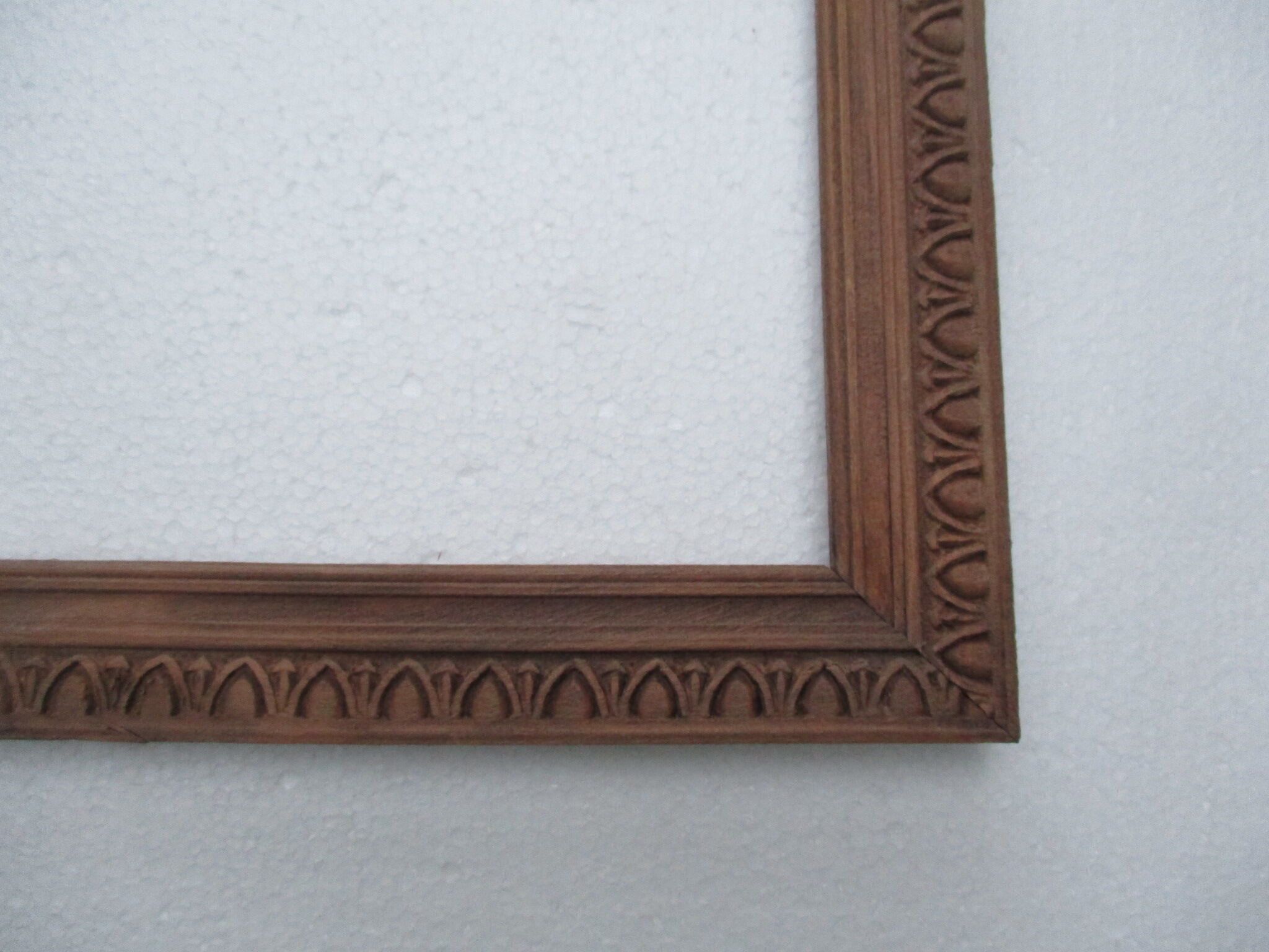 Pair of old wooden frames, oves decoration