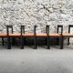 Chaises design graphique brutaliste 1970