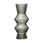 Vase en verre gris 16cm