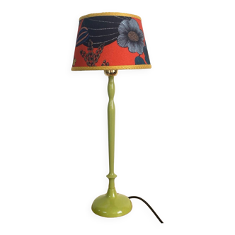 Lampe vintage upcyclée - Orphée orange