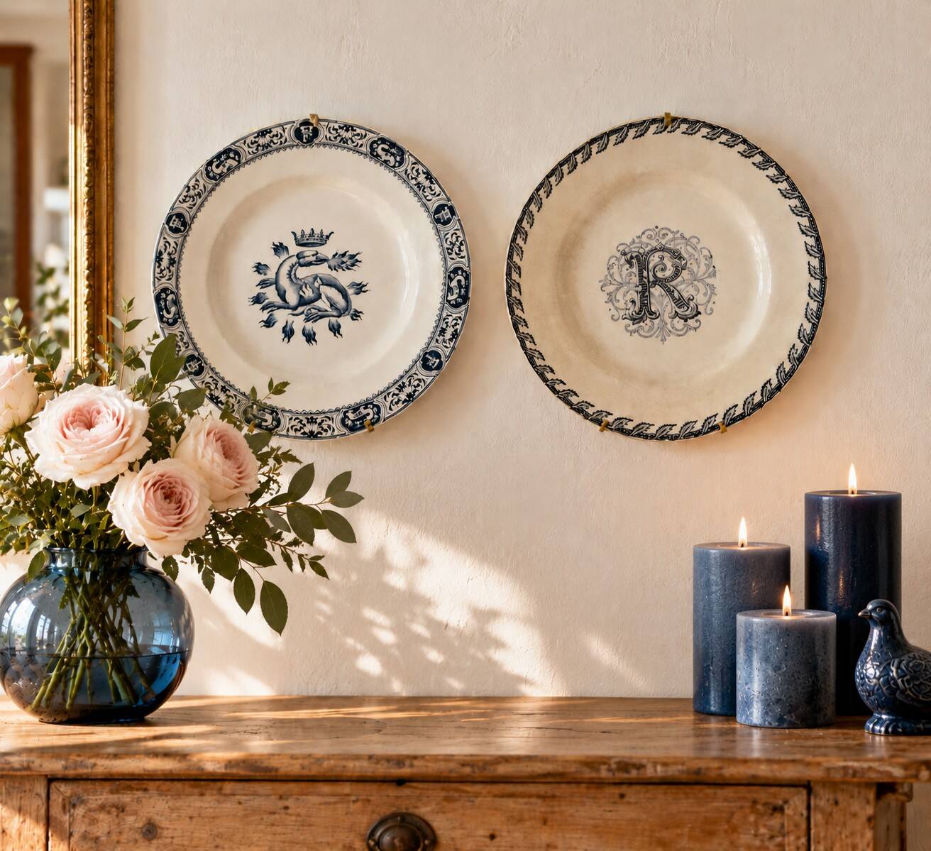 Pair of ironstone plates – Salins François Ier & KG
