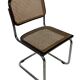 Ensemble de 4 chaises Cesca B32 conçues par Marcel Breuer, cadre marron foncé.