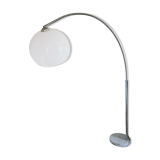 Floor lamp design Lampshade White / chrome and marble