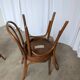 Set of 3 Vintage Thonet Style Bentwood Chair, Carved Wood Dining Chair