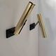 Pair of vintage modernist brass wall lights, France 1970s