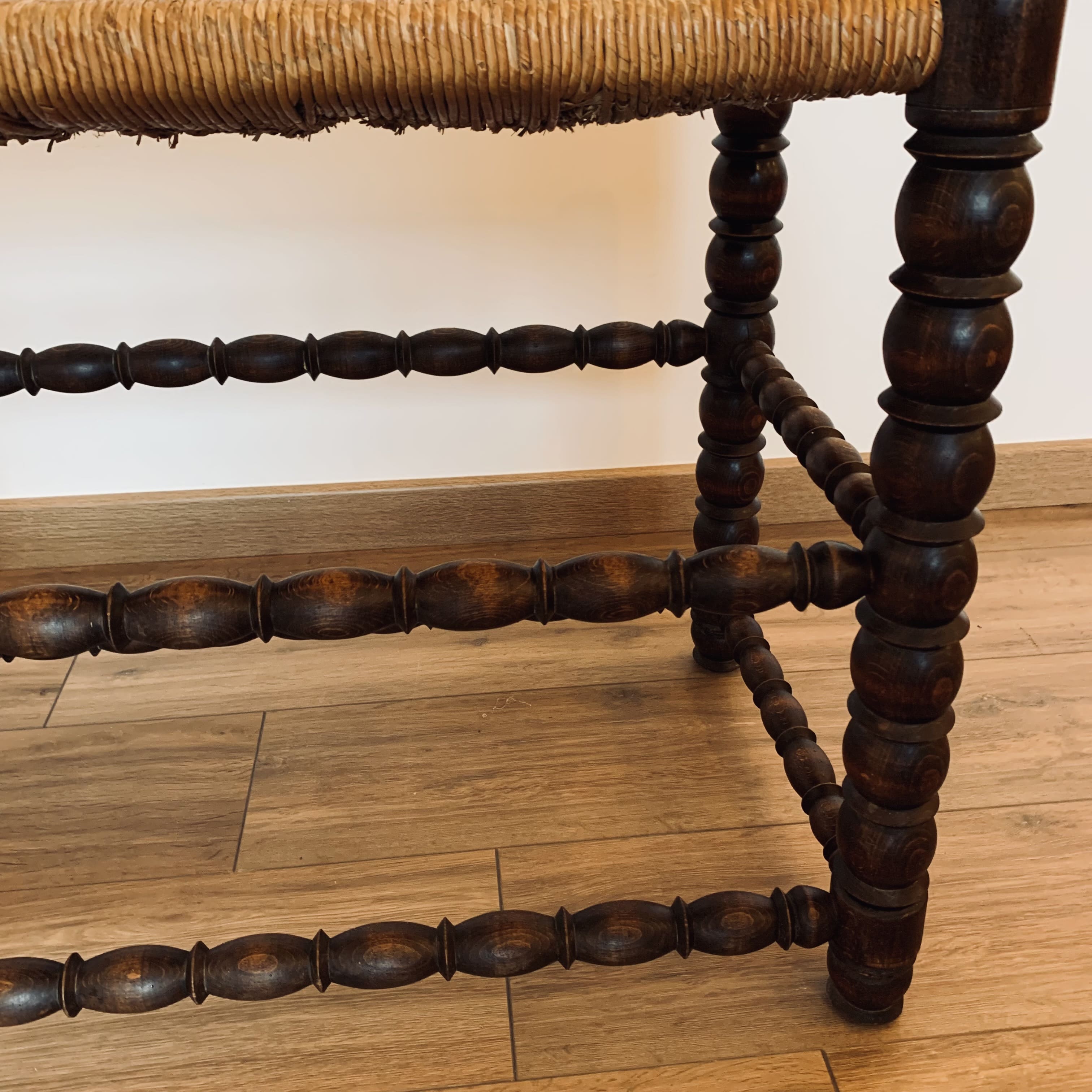 Mulched bench - turned wood