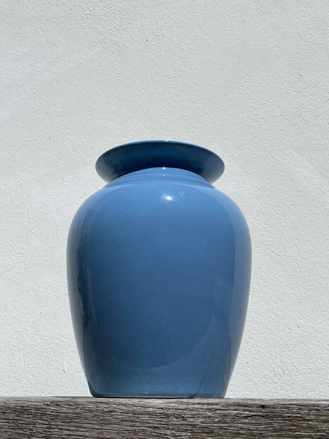 Vase en céramique bleue, 1980