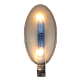 Vintage wall light in glass and metal, Italian design, 1960s.