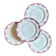 Set of 4 vintage flat plates in Limoges porcelain