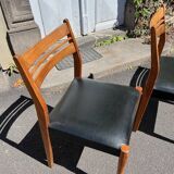 4 vintage Scandinavian teak chairs from the 1960s