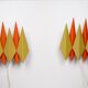 Pair of 2 Danish vintage wall lamps Diamant by Holm Sorensen, 1960s