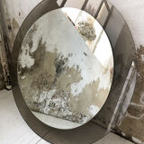 Smoked round design mirror Veca Italy