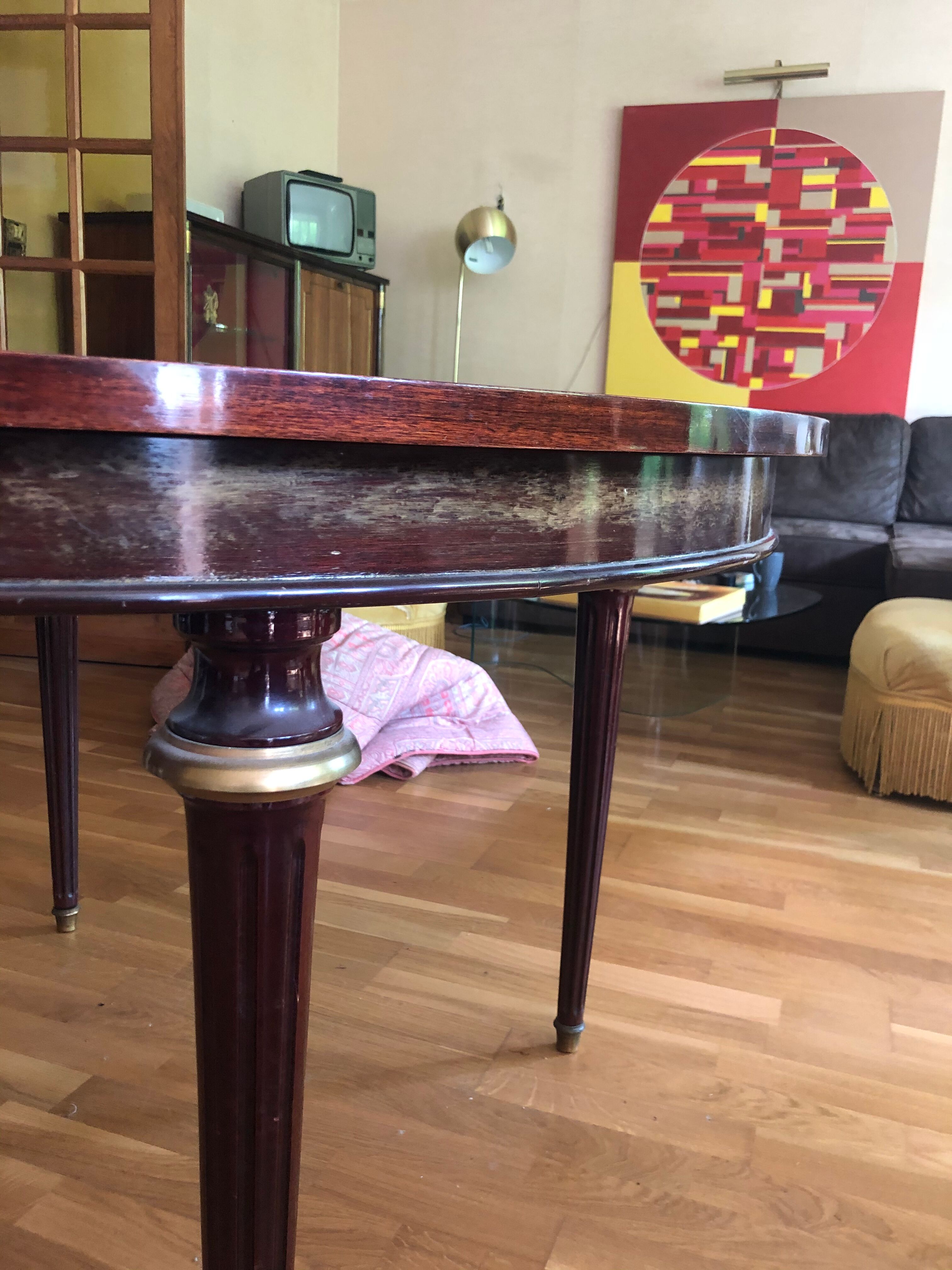 Louis XVI mahogany style dining table