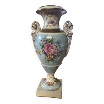Old Limoges earthenware vase