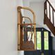 Wall shelf in rattan and wood veneer – 1950s/60s