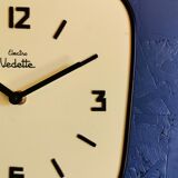 Formica vintage clock silent wall clock "Yellow electro star"