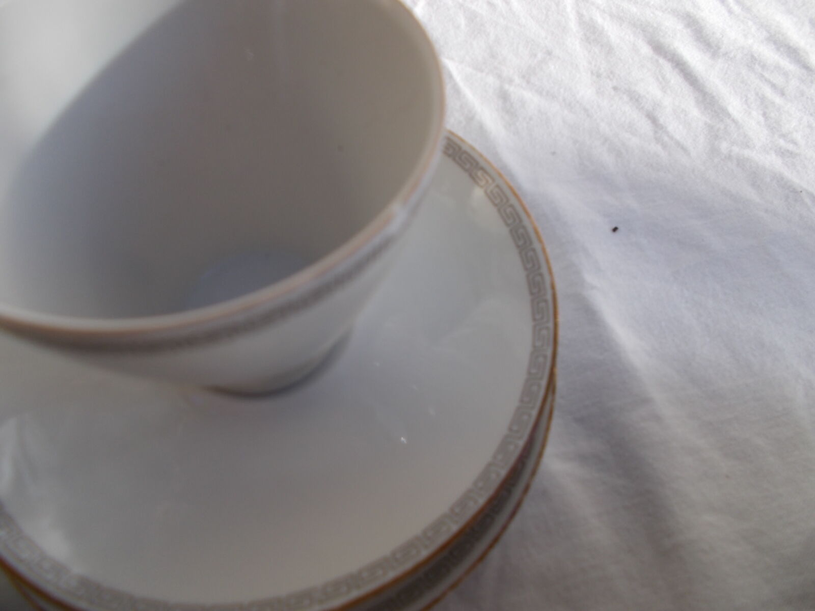 White and silver coffee service or Bavaria Waldsassen.