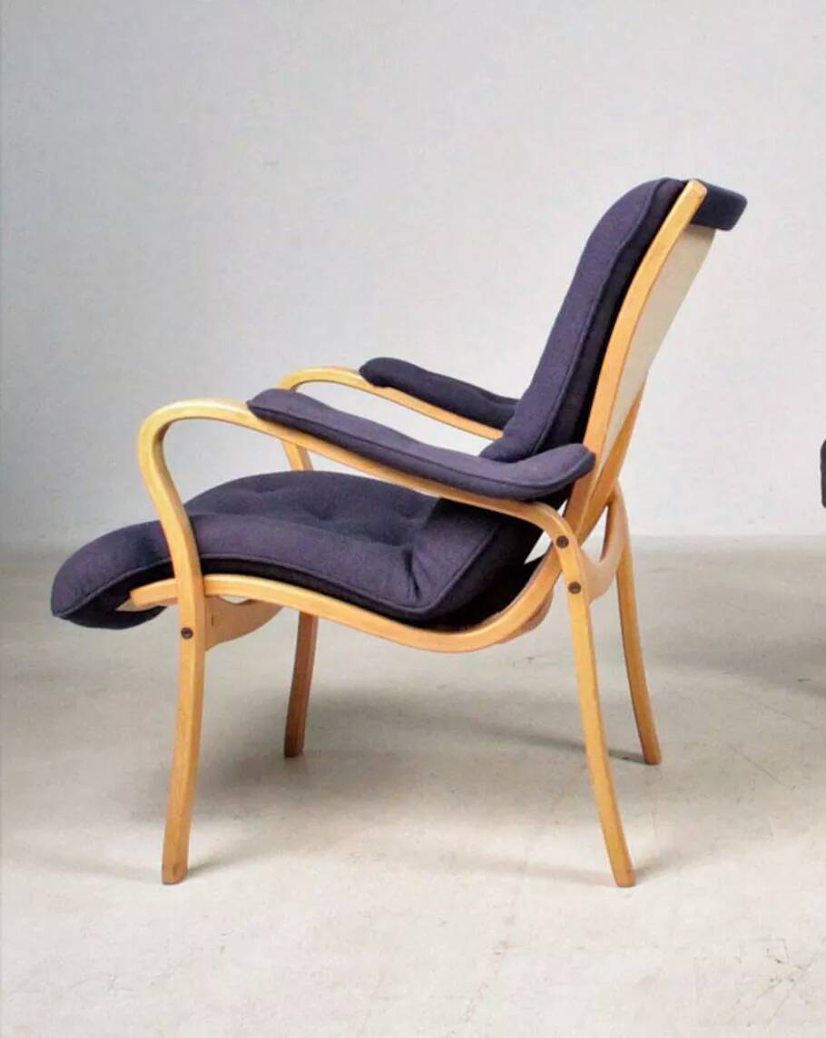 Scandinavian armchair in beech stamped Bröderna Andersson, Sweden, 1950s.
