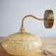 Vintage lampshade wall lamp in yellow Clichy glass