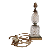 Lamp foot chiseled glass pineapple