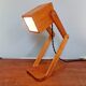 Articulated wooden desk lamp, 1960s-70s
