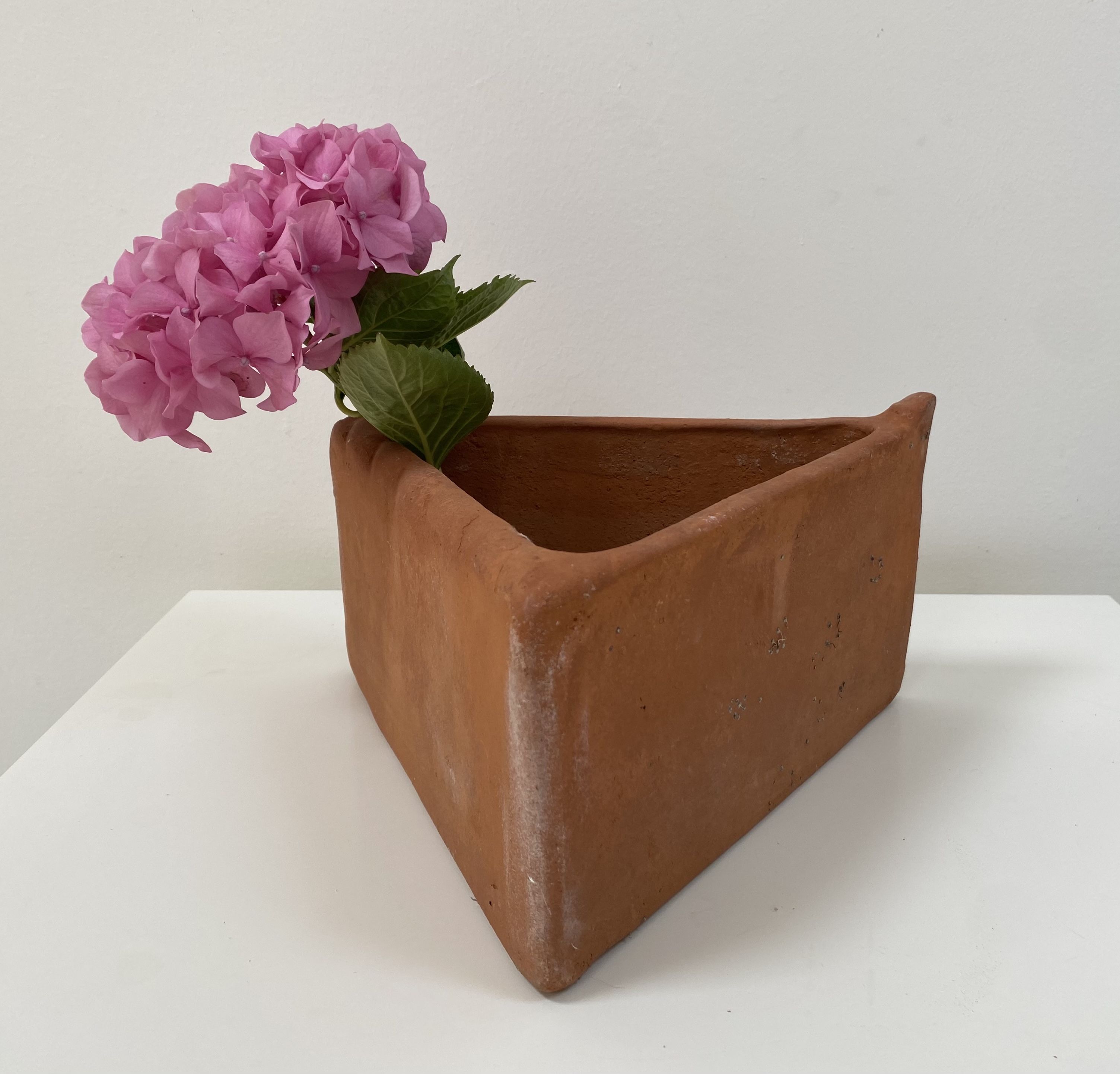 Set of 5 triangular pots for terracotta aromatics