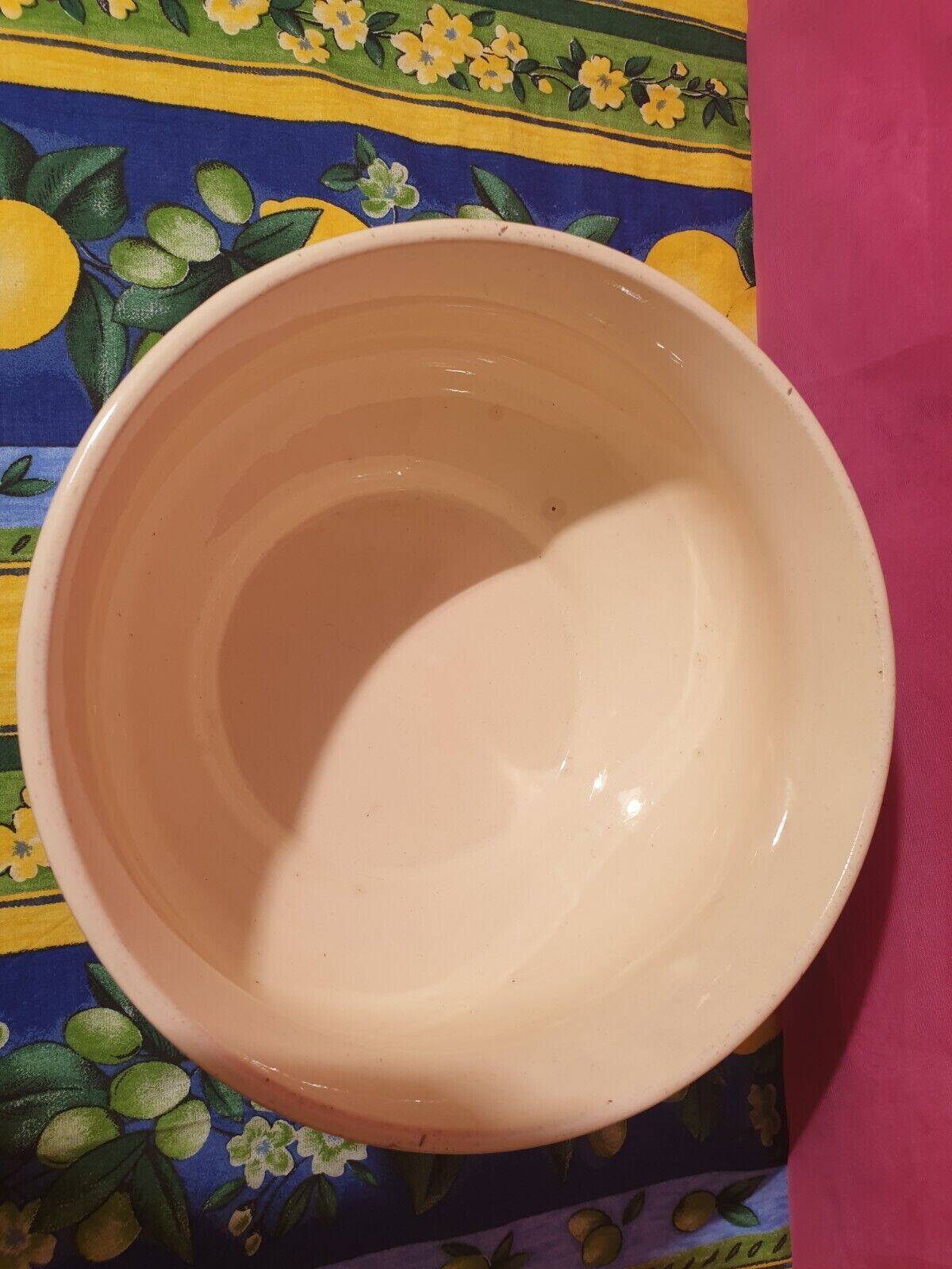 Old earthenware salad bowl Longchamp Moustiers