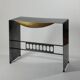 Table console en acier laqué vintage postmoderne par Bucciarelli Milano