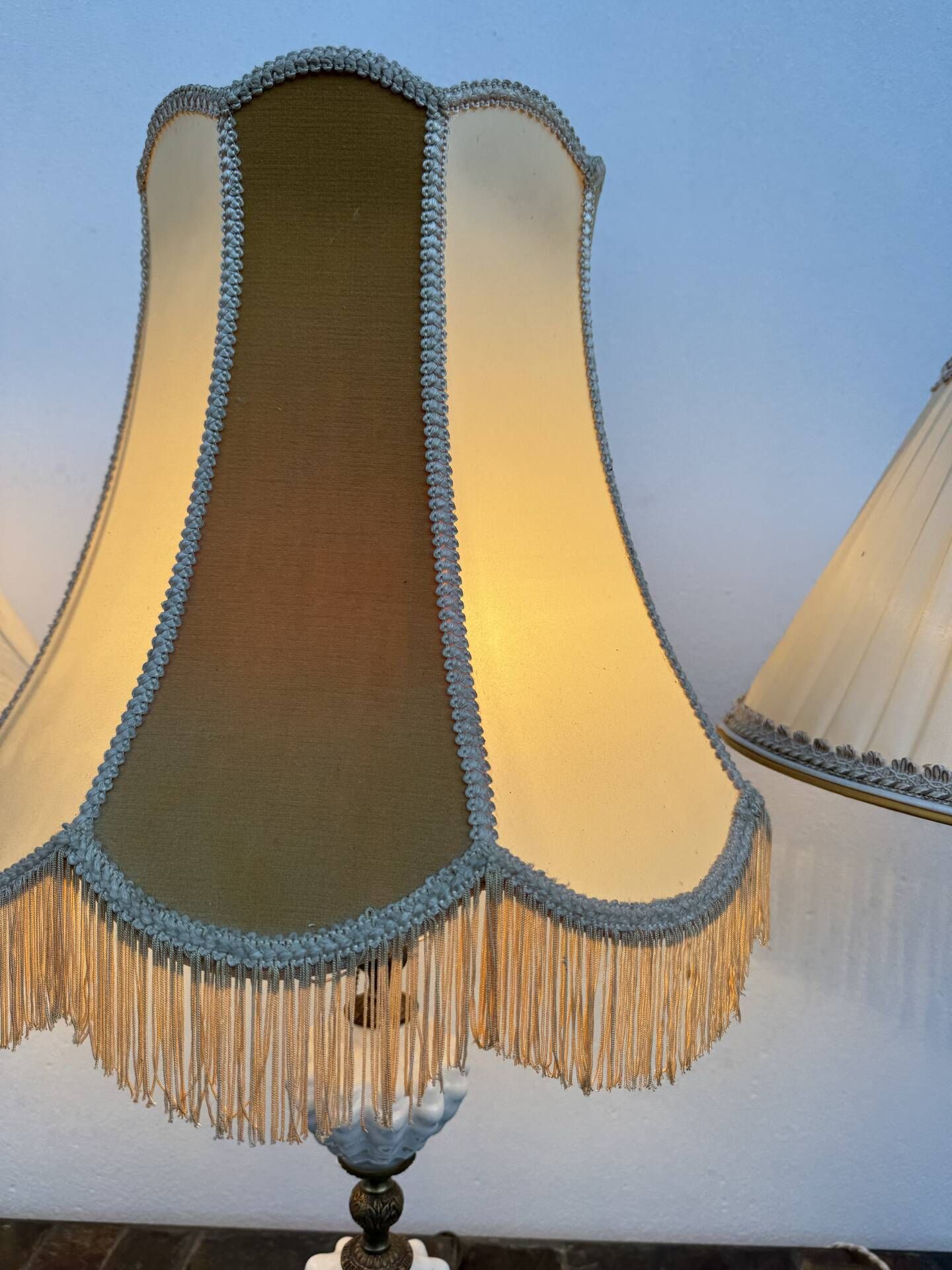 Ceramic and brass lamp from the 1960s.