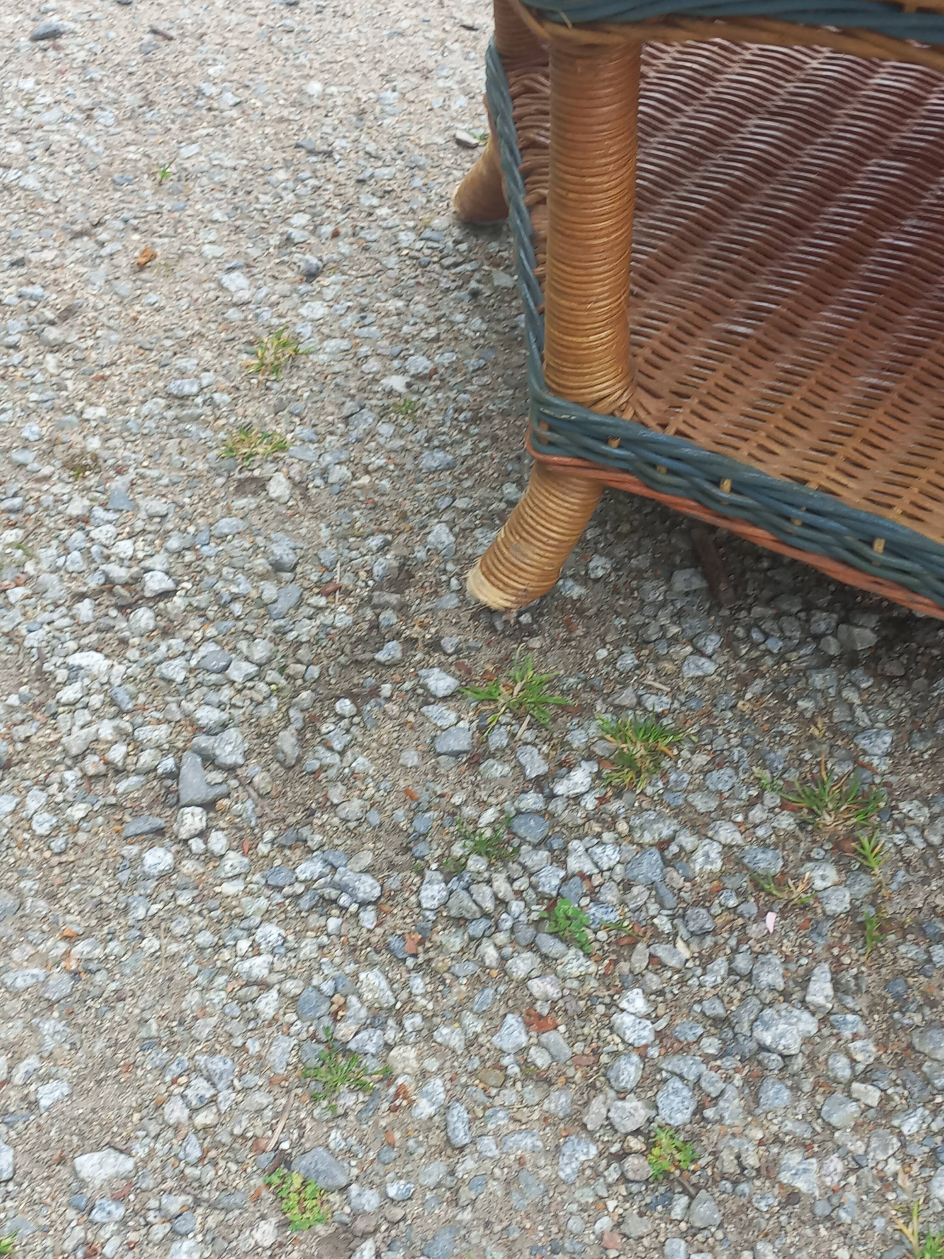 Two-tone rattan coffee table
