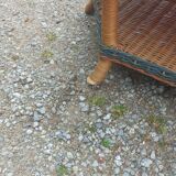 Two-tone rattan coffee table