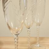 6 flûtes en cristal