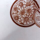 Large hollow iron earth dish daisy decor