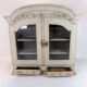 Grey painted hanging glass cabinet in gustavian style from around 1820