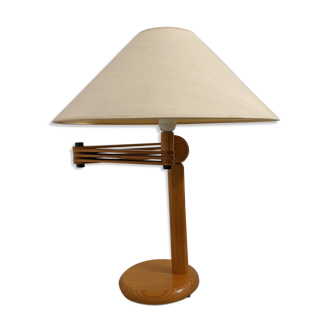 Lampe scandinave articulée en pitchpin des années 70/80