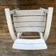 Fauteuil vintage pour enfant blanc gris clair 1950