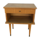 Blond oak bedside table 1970s