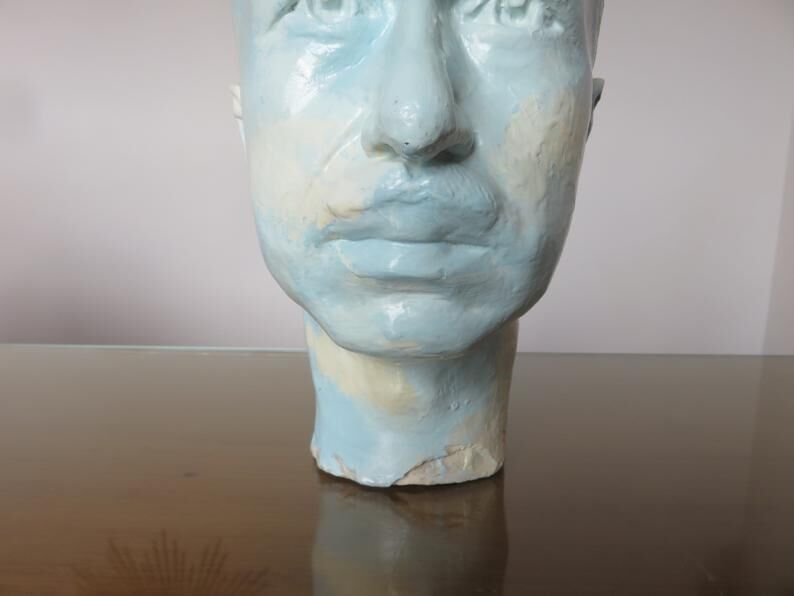 Head, plaster bust "man"