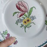Set of 6 polychrome ironstone dessert plates