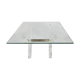 Brass and lucite coffee table, 1970s
